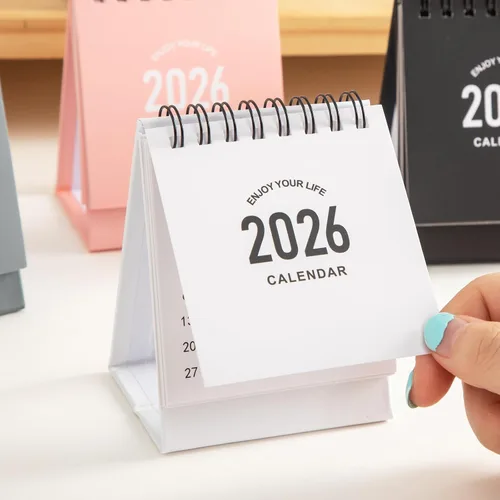 Miniatura 6 de Mini calendario de escritorio 2026-2027 - enero de 2026 hasta junio de 2027, calendario de escritorio pequeño, mini calendario diario de 8.82 oz/m²