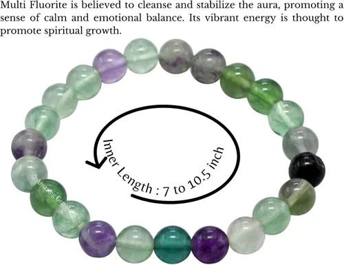 Miniatura 479 de Amazing Gemstone Crystal Bracelet for Women Men's Gifts - Protection Healing Crystal Bracelet - 8mm Gemstone Beaded Stretchable Bracelet Pulseras