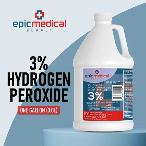 Miniatura 2 de Epic Medical Supply 3% Peróxido de hidrógeno - Antiséptico de primeros auxilios y limpiador multiusos - Lavado tópico para cortes, raspaduras