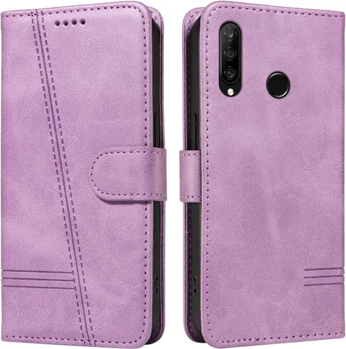 Miniatura 57 de Funda con tapa para Huawei Nova Lite 3, protección de 360 grados, a prueba de golpes, de piel sintética, con función atril y 3 ranuras