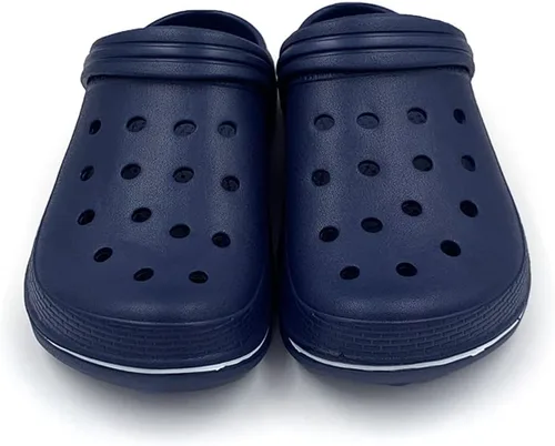 Miniatura 7 de Pantuflas unisex clásicas con forro de cuero estilo zuecos, AC1519