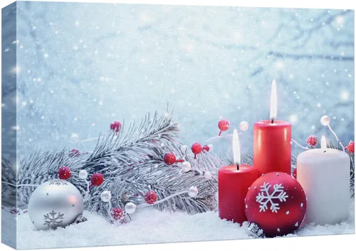 Miniatura 42 de wall26 Lienzo Impreso Arte de Pared Papá Noel Árbol de Navidad Chimenea Celebraciones y Fiestas Ilustración Decorativa Arte Moderno Escénico