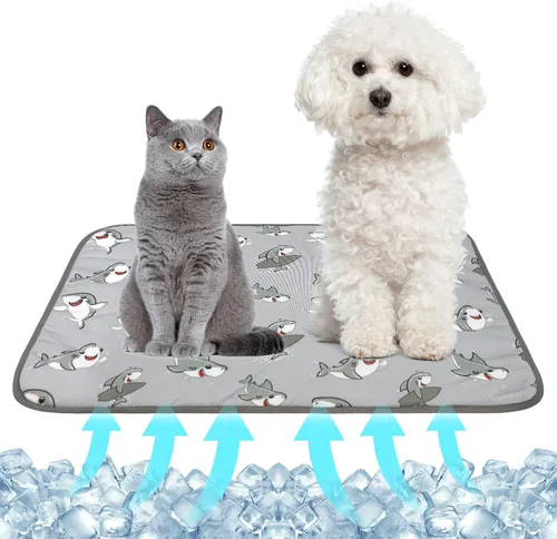 Miniatura 10 de NACOCO - Colchoneta refrescante para mascotas, para gatos, perros, cojín de verano, refrescante, cómoda, suave para mascotas y adultos Rosa