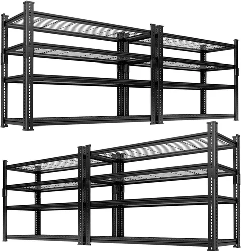 Miniatura 23 de Estantes de almacenamiento resistentes, 60 pulgadas de largo x 24 pulgadas de ancho x 60 pulgadas de alto, carga 2640 libras, estante industrial