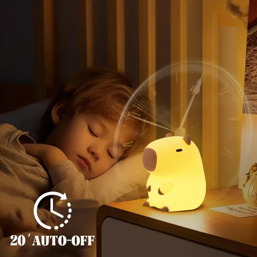 Miniatura 4 de YuanDian Lámpara Nocturna de Capybara - Adorable Lámpara de Silicona para Niños, Bebés, Adultos Lindo Regalo de Capybara, Decoración