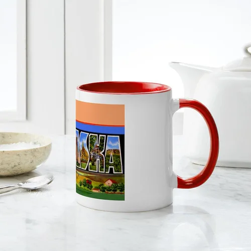Miniatura 81 de CafePress I Love Nebraska Taza de café de cerámica de 11 oz (11.0 fl oz)