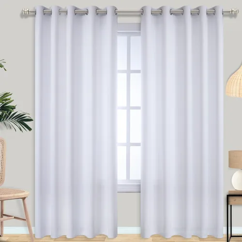 Miniatura 70 de Mrs.Naturall Cortinas Azul Real para Dormitorio, Cortinas Opacas Cortas Medianas Azul Cobalto para Cocina Decoración de Habitación de Adolescentes