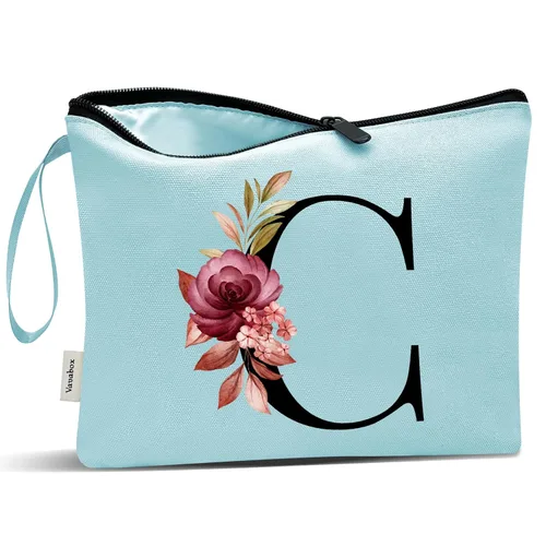 Miniatura 125 de Vavabox A-Z Bolsa de Maquillaje Personalizada, Regalos de Cumpleaños para Mujeres y Mamá, Regalos para la Mejor Amiga, Bolsa de Cosméticos