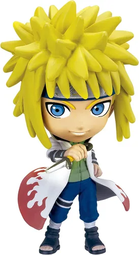Chibi Masters Bandai Minato Namikaze Figura – 3.1 in Mini juguete en pose de acción, juguete coleccionista Naruto, regalo ideal