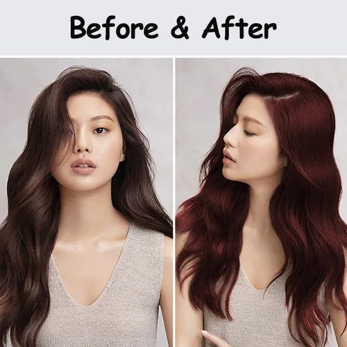 Miniatura 3 de Champú de Color de Cabello Semipermanente de Aceite de Argán Rojo Uva, Tinte de Cabello 3 en 1, Fácil de Usar, 16.9 Fl Oz (Rojo Vino Oscuro)