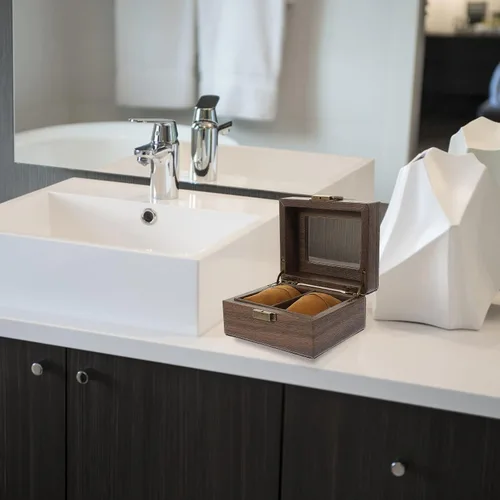 Miniatura 3 de Hemobllo Caja de reloj de escritorio, vitrina, organizador de pulsera
