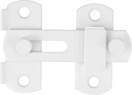 Miniatura 7 de INIRET 4 Paquetes de Pestillos para Puerta de Granero, 2.75" x 2.02" Acero Inoxidable Blanco Pestillo de Puerta Abatible de Granero, Cerradura