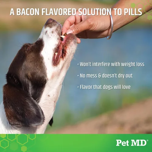 Miniatura 5 de Pet MD Wrap A Pill Paste - Pastilla con sabor a tocino para perros, crea un bolsillo para ocultar pastillas y medicamentos, 59 porciones