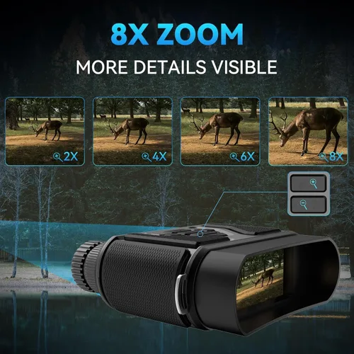 Miniatura 4 de Gafas de visión nocturna con 32 GB para oscuridad total, prismáticos digitales de visión nocturna infrarroja con pantalla HD de 3 pulgadas