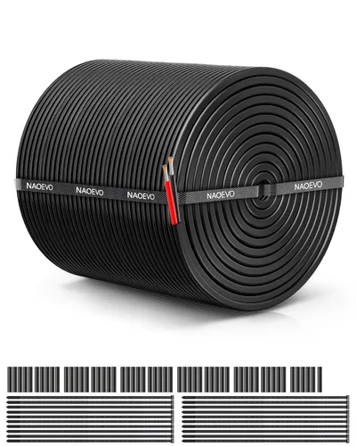 Miniatura 9 de NAOEVO Cable eléctrico de calibre 10, 2 conductores, cable de PVC trenzado de 10 AWG, bajo voltaje de 12 V/cobre estañado/cable flexible
