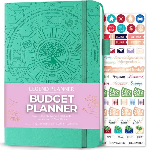 Miniatura 8 de Legend Budget Planner - Libro organizador financiero, cuaderno de cuentas de dinero y seguimiento de gastos para presupuestos mensuales del hogar