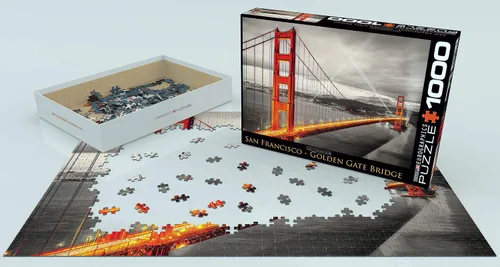 Miniatura 3 de EuroGraphics San Francisco Golden Gate Bridge Puzzle (1000 piezas) (6000-0663), negro