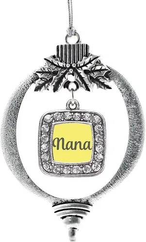 Miniatura 164 de Inspired Silver - Nana púrpura - Adorno de Navidad plateado - Adorno cuadrado para árbol de Navidad con circonita cúbica - Decoración colgante