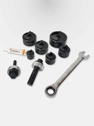 Miniatura 2 de Kit Manual de Perforador de Orificios Knockout de 1/2 a 2 pulgadas, Juego de Cortador de Orificios para Conducto Eléctrico - Kit de Herramientas