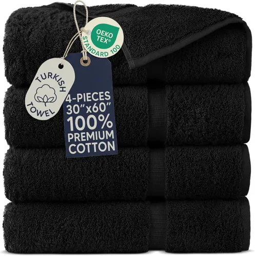 Miniatura 15 de Towel Bazaar Toallas Turcas de Algodón Premium Súper Suaves y Absorbentes (Juego de 2 Toallas de Baño Grandes, Blanco)