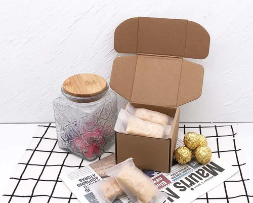 Miniatura 2 de Paquete de 25 cajas de envío de cartón corrugado marrón de 4 x 4 x 3 pulgadas, cajas de embalaje para pequeñas empresas, cajas para regalos