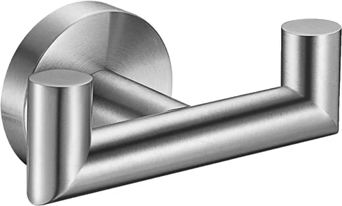 Miniatura 17 de Ganchos para toallas para baños, gancho negro mate para toallas de cocina y baño, gancho de acero inoxidable SUS304, ganchos dobles resistentes