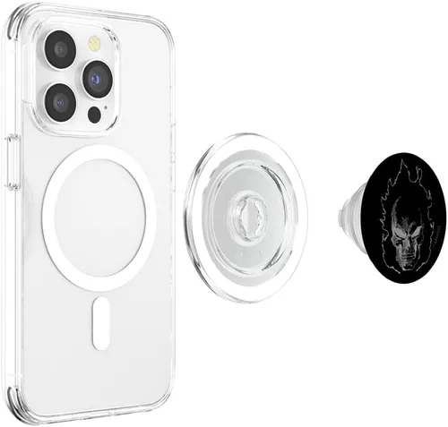 Miniatura 4 de Marvel Ghost Rider Flaming Skull 90s PopSockets MagSafe PopGrip para iPhone