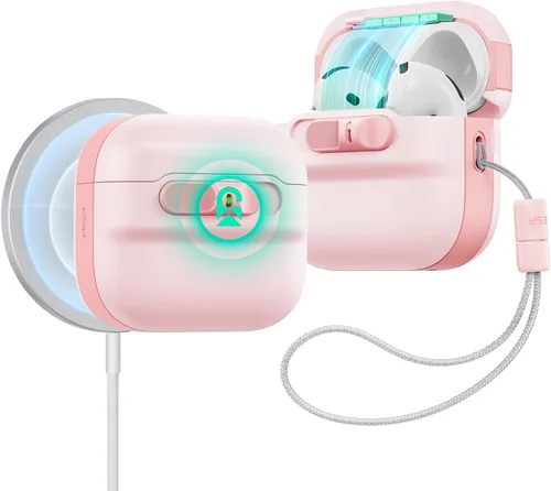 Miniatura 19 de ESR Funda para AirPods Pro (2023/2022/2019, 2ª/1ª generación), compatible con Airpods Pro 2 (cable USB-C/Lightning), listo para MagSafe, bloqueo