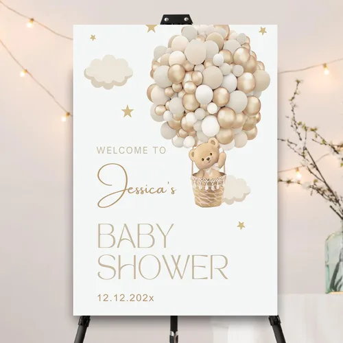 Miniatura 20 de Letrero personalizado de flores silvestres para baby shower, letrero de bienvenida para baby shower, decoración de fiesta de plástico con estacas