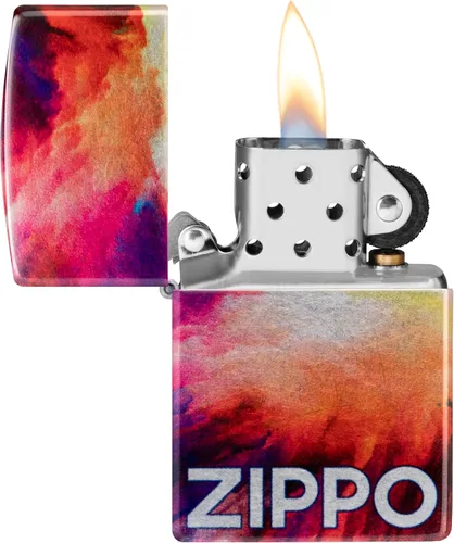 Miniatura 3 de Zippo Encendedor de bolsillo cromado con diseño Tie Dye 540