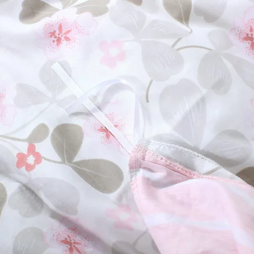 Miniatura 4 de Swanson Beddings Juego de ropa de cama de 2 piezas 100% algodón floral rosado: funda nórdica y una funda de almohada (individual)