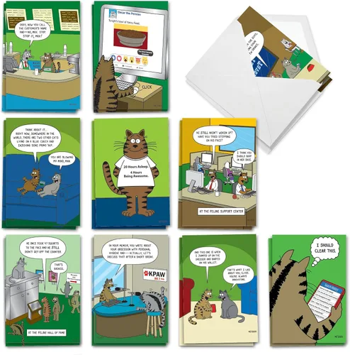 Miniatura 18 de NobleWorks 20 tarjetas de cumpleaños divertidas surtidas en caja con sobres de 5 x 7 para hombres, mujeres (10x2 diseños) Dave Coverly's Dog Days