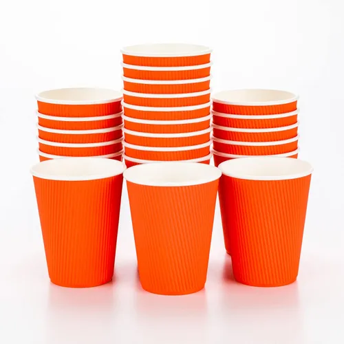 Miniatura 23 de Vasos de café de papel aislado de pared corrugada, 12 onzas, 12 onza, Negro
