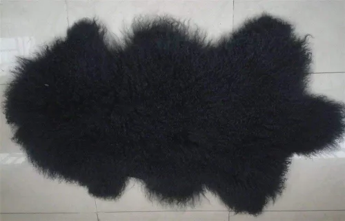 Miniatura 5 de Alfombra tibetana genuina, piel de oveja de cordero mongol, funda para silla con decoración gruesa súper esponjosa para dormitorio, sala de estar