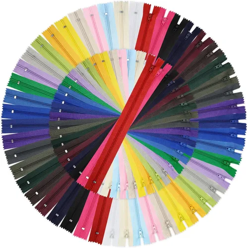 Miniatura 17 de Cremalleras, DOITEM 72 piezas de cremalleras para coser de 8 pulgadas, 12 pulgadas, 16 pulgadas, multicolor, cremallera de bobina de nailon para 20