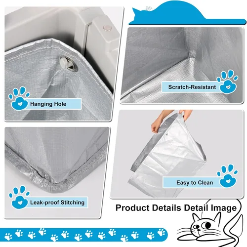 Miniatura 3 de Liner F compatible con caja de arena Modkat Flip (2 unidades) Revestimientos reutilizables para caja de arena abatible - Liner F para caja