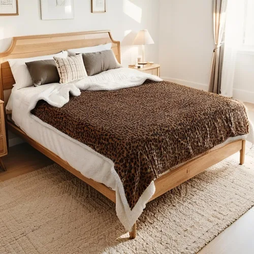 Miniatura 33 de Manta térmica eléctrica tipo throw tamaño 50"x60" - Tela de franela y sherpa de doble cara, 6 ajustes de calor y 3 horas de apagado automático