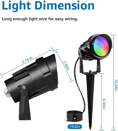 Miniatura 4 de SUNVIE Luces LED de paisaje de bajo voltaje de 12 W con conectores, para exteriores, 12 V, blanco súper cálido (900 LM), impermeables, luces