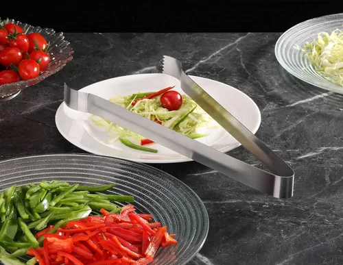 Miniatura 4 de New Star Foodservice 42283 Pinzas para pompones, acero inoxidable, 12 pulgadas, juego de 6, color plateado