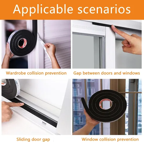 Miniatura 3 de Sello de ventana de aire acondicionado de 1 x 1 pulgada, burlete para puerta, burlete grueso de CA, cinta adhesiva de espuma de alta resistencia