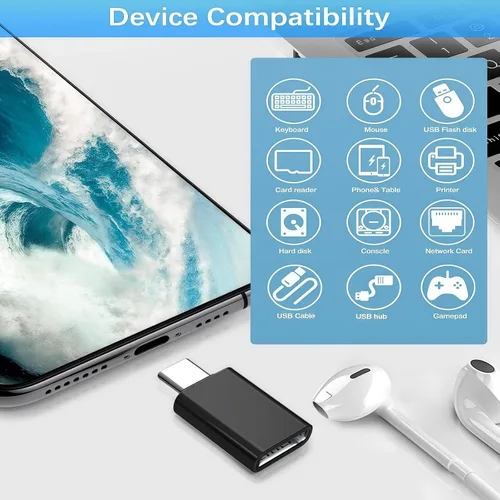 Miniatura 7 de Adaptador USB A a USB C OTG, paquete de 4 unidades, 2 unidades de tipo C a A y 2 adaptadores USB A a C, compatible con MacBook Pro Air, Samsung