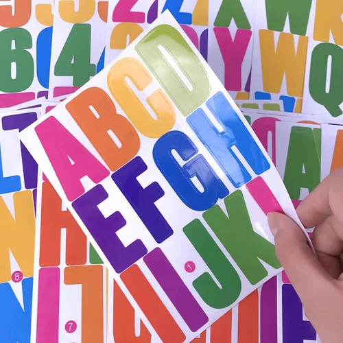 Miniatura 9 de 318 calcomanías de vinilo de letras y números de 2 pulgadas, gran adhesivo en el alfabeto para tablón de anuncios, álbumes de recortes, buzón, casa