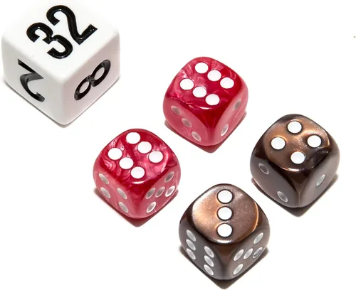 Miniatura 20 de Bello juegos Deluxe dados de imitación de mármol sets-black/, Azul, 5/8