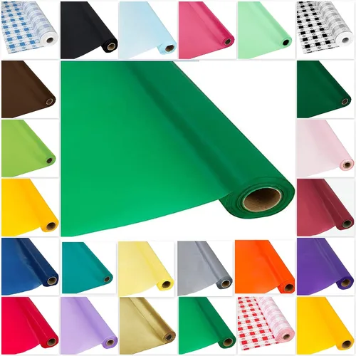 Miniatura 19 de DIY Craft - Rollo de plástico negro para mesa de banquete, 300 pies de largo (26 colores)