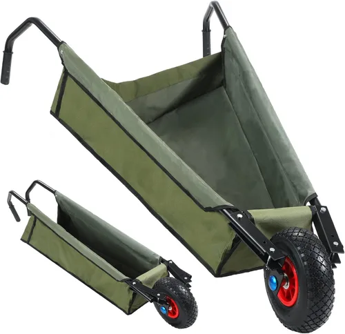 BBTO Carretilla plegable plegable para patio, 88 libras, ligera, para jardinería, resistente, tela Oxford para adultos, hierba, tierra, ladrillo,