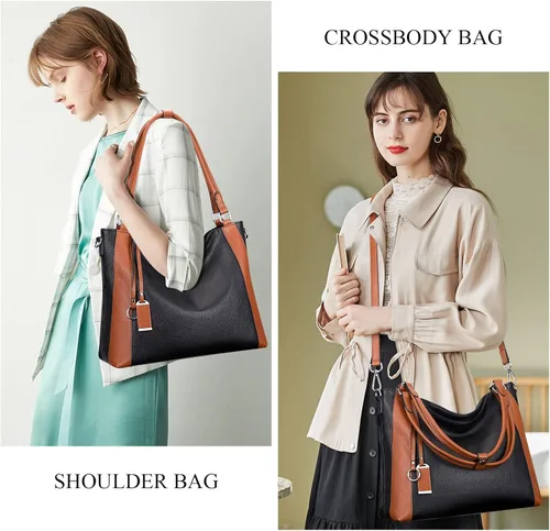 Miniatura 4 de Over Earth Bolsos de cuero suave para mujer, bolso de hombro tipo hobo grande