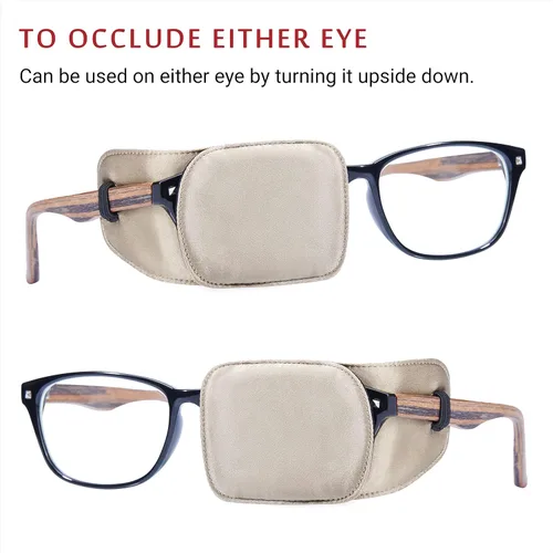 Miniatura 4 de Astropic 2 piezas de parches de seda para ojos para adultos y niños, para cubrir cualquier ojo (Mediano, Jícama)