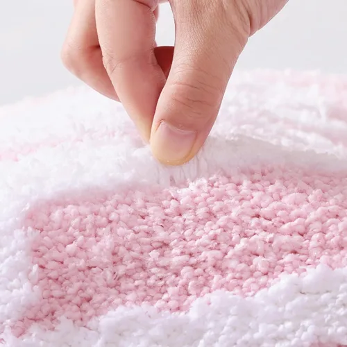 Miniatura 5 de FROZZUR Chill Pill - Tapete de baño, antideslizante, color rosa, para baño, con forma linda, para tina, tapete de felpa lavable, color rosa