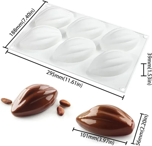 Miniatura 2 de Moldes de silicona para chocolate para hornear, diseño de bayas occa de 6 cavidades, antiadherentes y flexibles, perfectos para chocolate, dulces