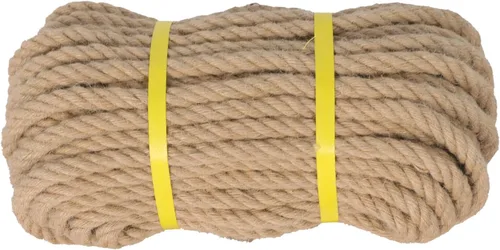 Miniatura 6 de Cuerda de yute de 3/4 pulgadas × 50 pies, material natural, cuerda de yute resistente trenzada para manualidades en interiores y exteriores
